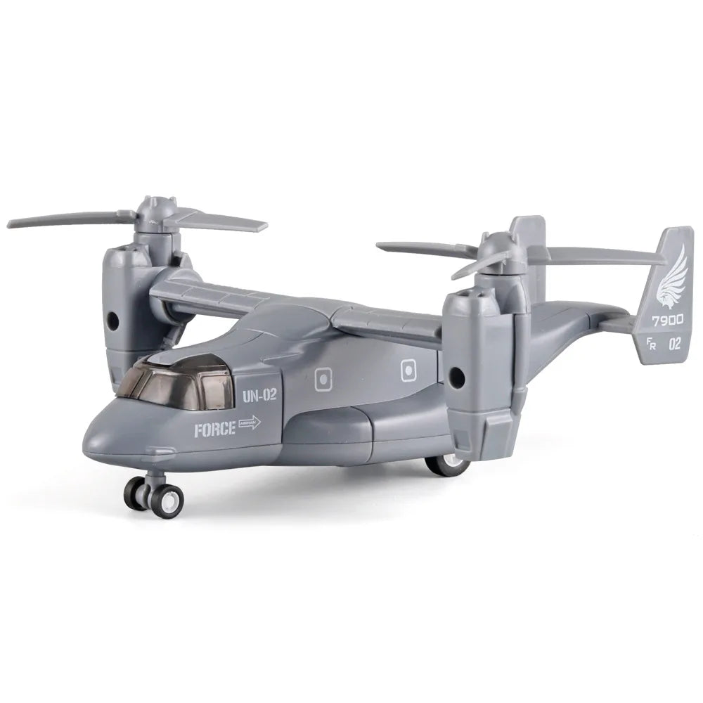 Diecast Alloy Simulated Osprey Transporter Fighter Aircraft Aviation Model Military Transport Aircraft Kid Toy Collect Ornament