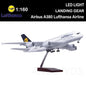 1/160 Scale 46CM Airplane Model 380 A380 Lufthansa Airline Model W Light and Wheel Diecast Plastic Resin Plane Toy For Collectio