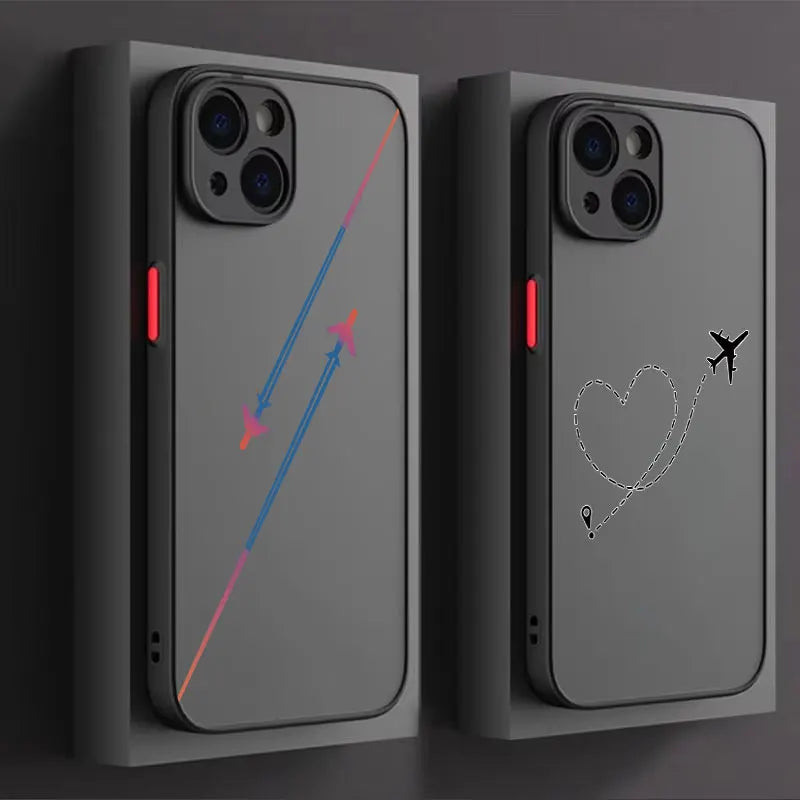 Travel-Inspired Airplane Route Design Phone Case For iPhone 16 15 14 13 12 11 Mini Pro Max X XR XSMax 7 8 6 6s Plus Matte Clear
