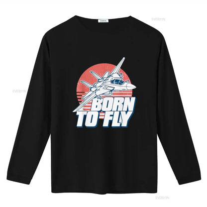 Born to Fly Fighter Jet Plane Kids Boys Airplane T Shirt vintage Washed Soft Casual Breathable Unisex streetwear Comfortable