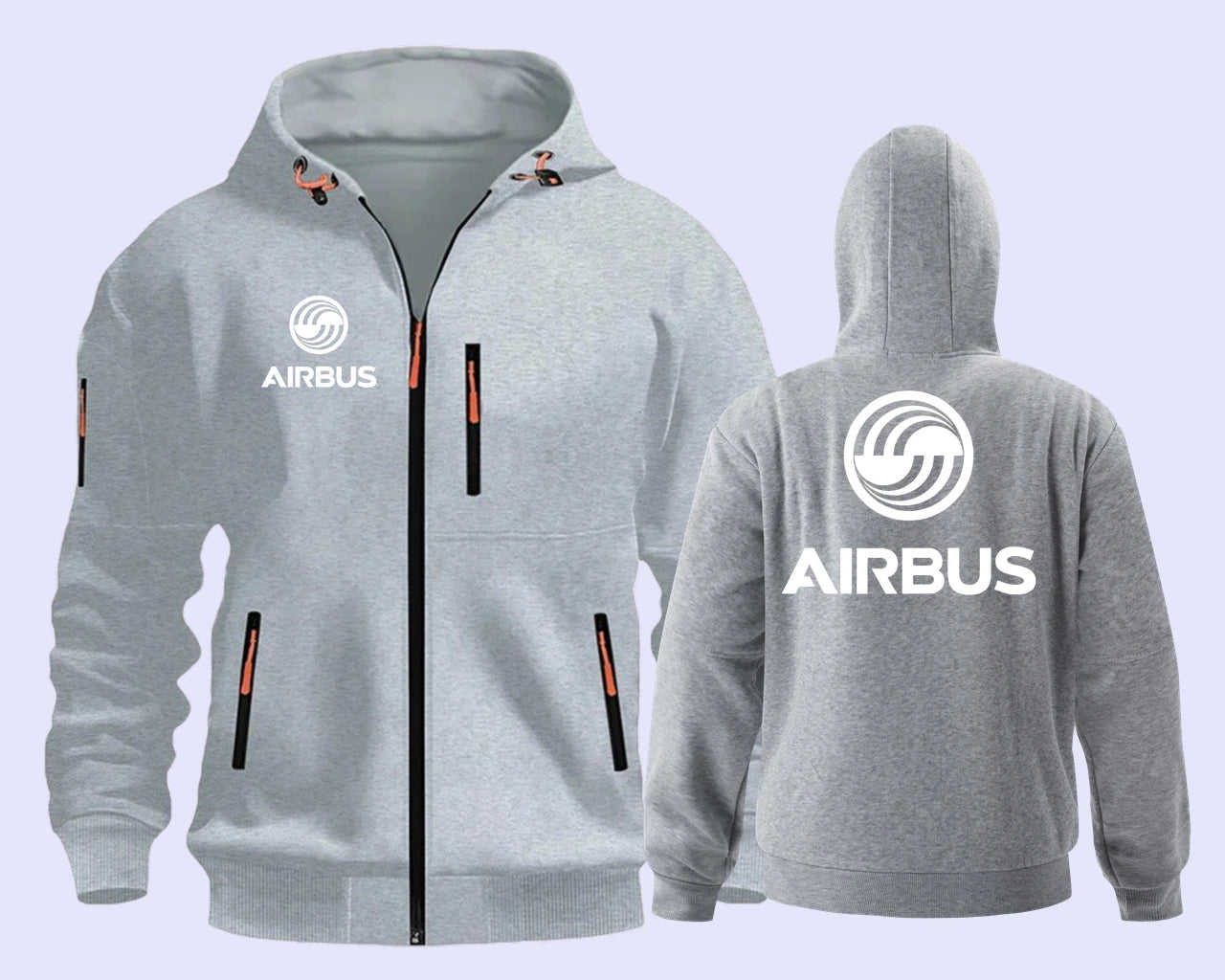 Airbusfan A320 AIRBUS AVIATION Flight Sports Sweatshirt Cardigan Hooded Jackets Cardigan Hooded Sweatshirts Baseball Jacket