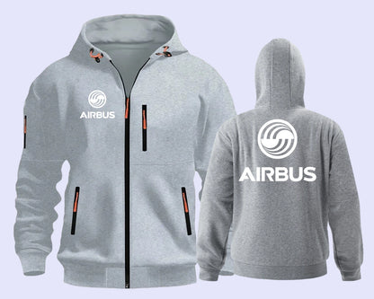 Airbusfan A320 AIRBUS AVIATION Flight Sports Sweatshirt Cardigan Hooded Jackets Cardigan Hooded Sweatshirts Baseball Jacket