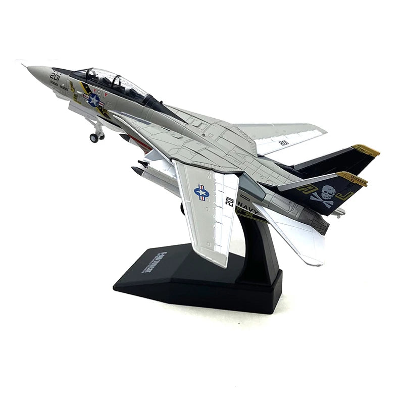 JASON TUTU 1/100 Scale USA F-14 Tomcat fighter Alloy Model Diecast Military Missile bomber