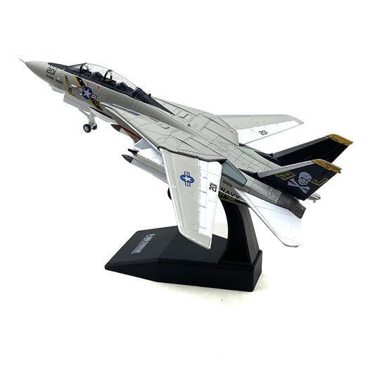 JASON TUTU 1/100 Scale USA F-14 Tomcat fighter Alloy Model Diecast Military Missile bomber