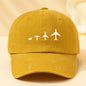 Retro airplane print baseball cap, unisex dad hat suitable for outdoor sports, camping, and casual wear, airplane pattern