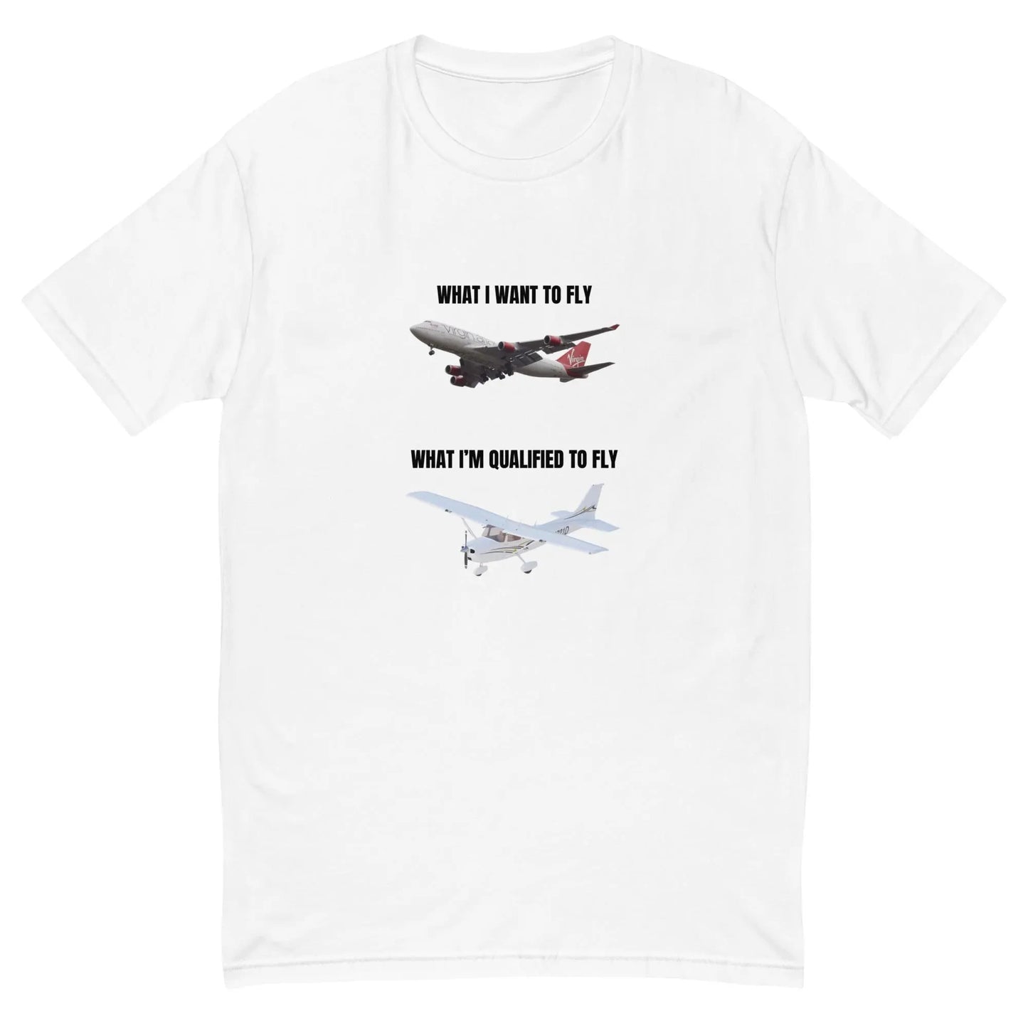 Pilot Short Sleeve T-shirt Boeing 747 Cessna 150 152 SEP single engine multi commercial funny comedy humour dream present