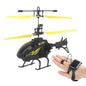 Mini RC Helicopter 2 Channel Remote Control Plane with LED Lights Gesture Sensing Crash Resistant Aircraft Toy for Kids