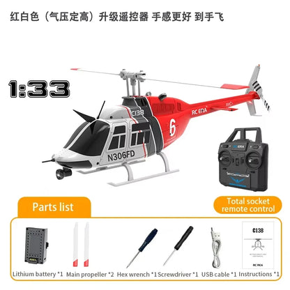 RC ERA C138 BELL 206 Jet Ranger 6-axis Gyro Stabilized Altitude Hold 4ch RC Helicopter Aircraft Hobby for Adults -RTF