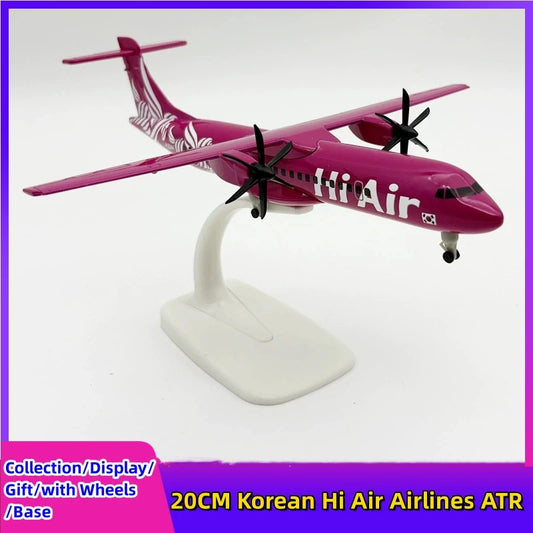 20cm Toy Planes For Kids Alloy Metal Korea ATR Airplane Model Diecast Air Plane Model Aircraft Wheels Landing Gears For Collecti