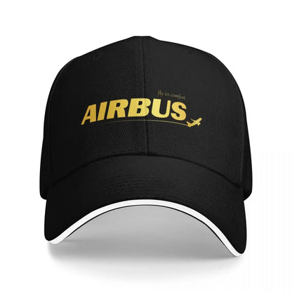 Airbus Golden Logo Baseball Caps Activities Snapback Hat Unisex Hats