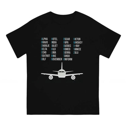 Aviation Lover Phonetic Bet irt Airplane Pilot Gift Cusizable Design Hand-Painted T-shirt for Men And Women