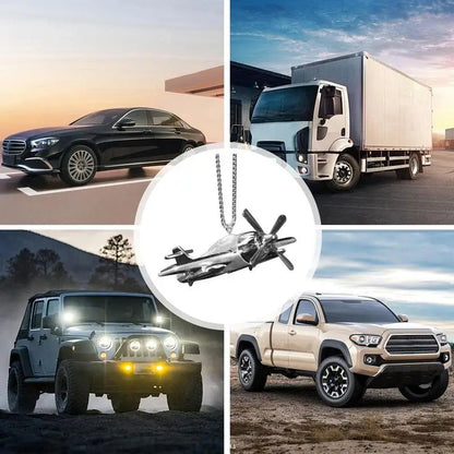 Car Decorative Pendant Solar-Powered Airplane Car Interior Decor Rotating Helicopter Model Car Accessories Car Rearview