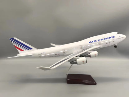 47 CM B747 Model AIR France Airlines With Resin Toy Aircraft Plane Model With Wheels